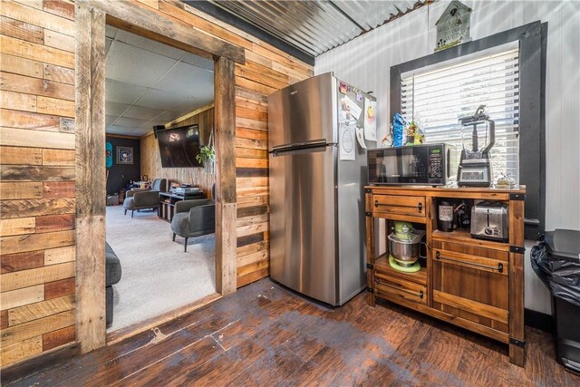 337 Whitestown Rd, Twp Of But Nw, PA 16001 - interior space featuring wooden walls and dark wood-style floors