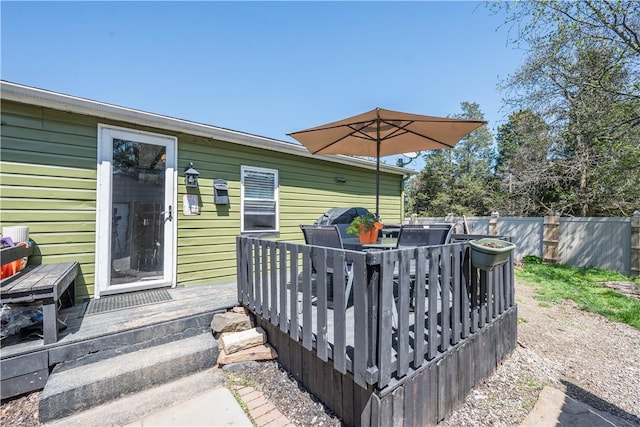 337 Whitestown Rd, Twp Of But Nw, PA 16001 - deck featuring fence and outdoor dining space