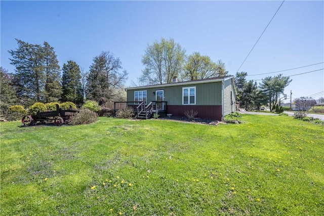 337 Whitestown Rd, Twp Of But Nw, PA 16001 - view of front of house featuring a deck and a front yard