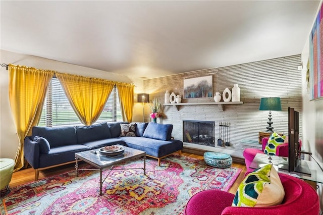 2364 Sheffield Rd, Aliquippa, PA 15001 - living area featuring wood finished floors and a fireplace