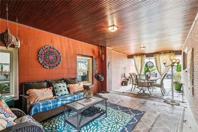2364 Sheffield Rd, Aliquippa, PA 15001 - living room featuring wood ceiling