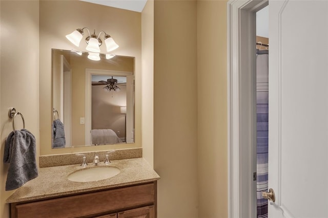 bathroom featuring vanity and ensuite bath