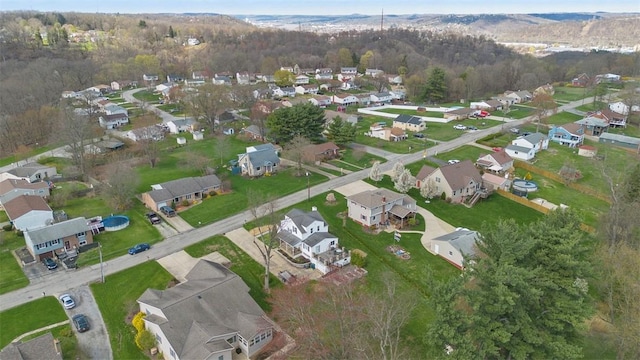 drone / aerial view featuring a residential view