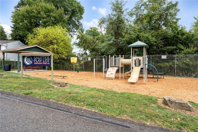 community playground featuring fence