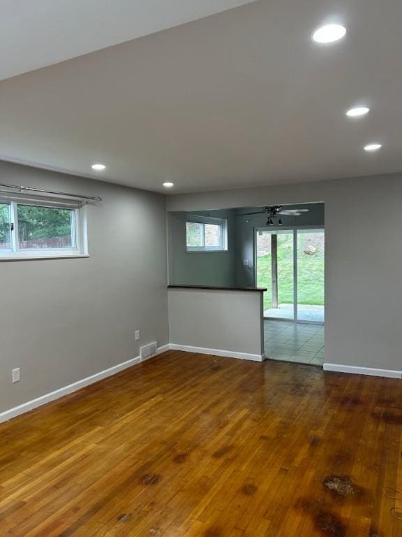416 Millers Ln, Plum Boro, PA 15239 - spare room with hardwood / wood-style floors, recessed lighting, and baseboards