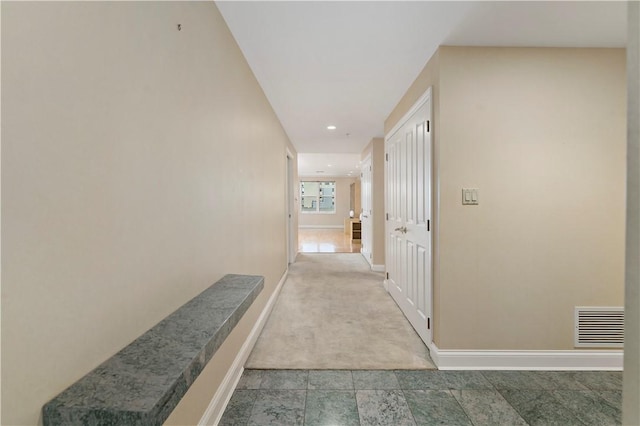 220 N Bellefield Ave Unit 903, Oakland, PA 15213 - hallway featuring carpet, visible vents, recessed lighting, and baseboards