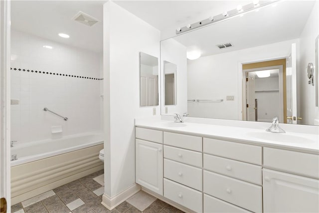220 N Bellefield Ave Unit 903, Oakland, PA 15213 - full bath with toilet, double vanity, a sink, and visible vents