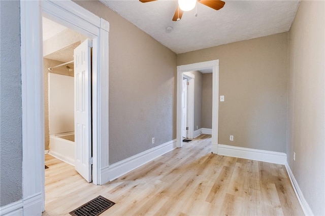 1226 Woodland Ave, Marshall Shadeland, PA 15212 - empty room with a ceiling fan, wood finished floors, and baseboards