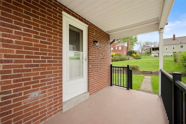 view of patio / terrace featuring a porch
