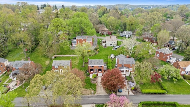 bird's eye view with a residential view
