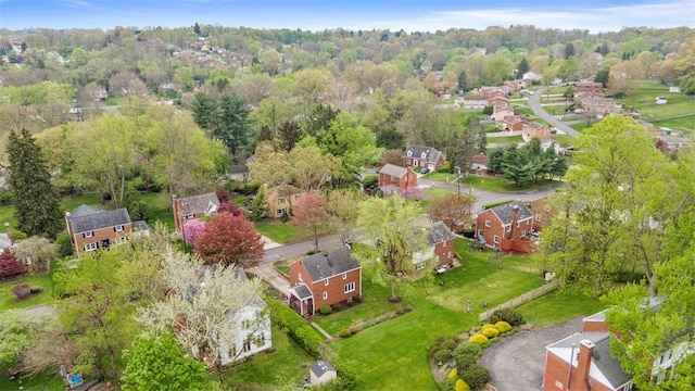 drone / aerial view with a residential view