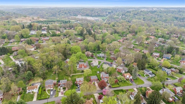 aerial view with a residential view