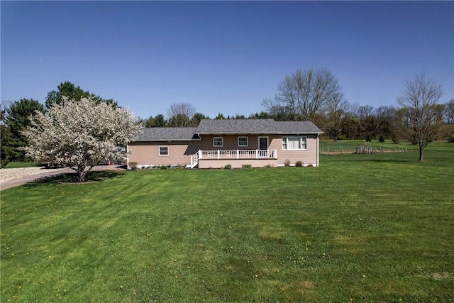 240 Hamburg Rd, Hempfield Twp Mer, PA 16125 - view of front of property with a wooden deck and a front yard