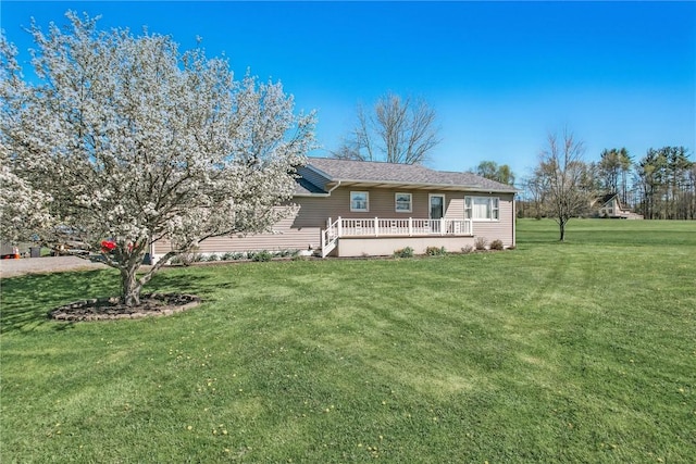 240 Hamburg Rd, Hempfield Twp Mer, PA 16125 - view of front of home featuring a wooden deck and a front yard