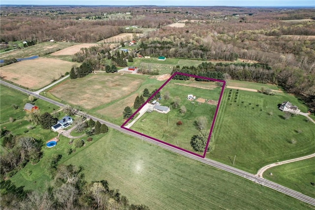 240 Hamburg Rd, Hempfield Twp Mer, PA 16125 - birds eye view of property with a rural view