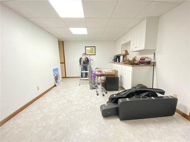 240 Hamburg Rd, Hempfield Twp Mer, PA 16125 - interior space featuring baseboards and a paneled ceiling