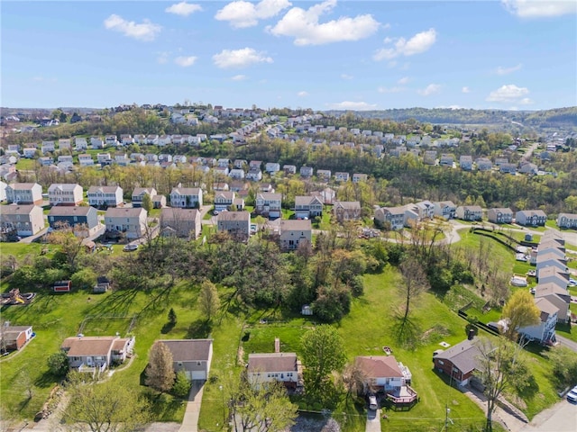 bird's eye view with a residential view