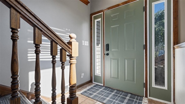 114 Silent Meadow Dr, Washington Twp Wml, PA 15632 - tiled entryway featuring stairway and baseboards
