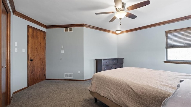 114 Silent Meadow Dr, Washington Twp Wml, PA 15632 - bedroom featuring visible vents, ornamental molding, carpet, and baseboards