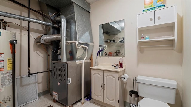 114 Silent Meadow Dr, Washington Twp Wml, PA 15632 - utility room featuring heating unit, a sink, and water heater