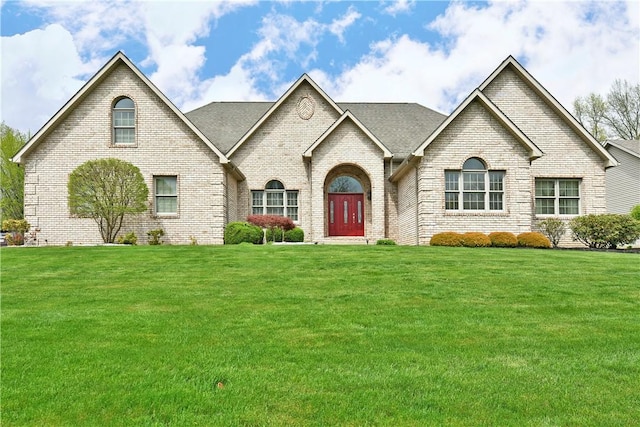 3461 Silver Ridge Ct, Hermitage, PA 16148 - view of front of property featuring brick siding, a front lawn, and roof with shingles
