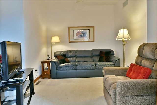 3461 Silver Ridge Ct, Hermitage, PA 16148 - living area with baseboards, visible vents, and carpet