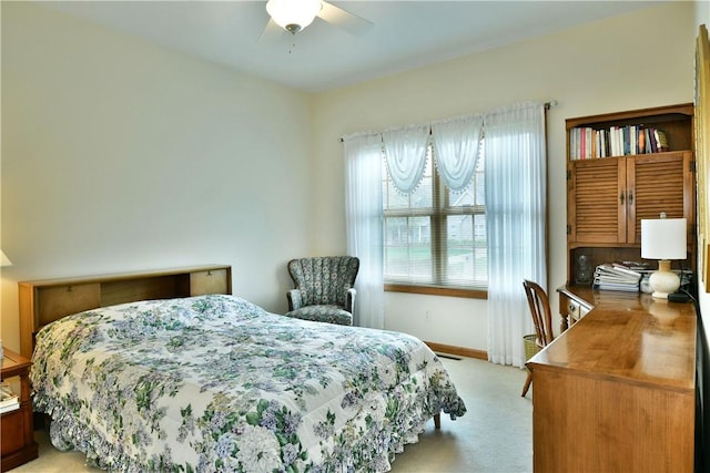 3461 Silver Ridge Ct, Hermitage, PA 16148 - bedroom with ceiling fan, light colored carpet, and baseboards