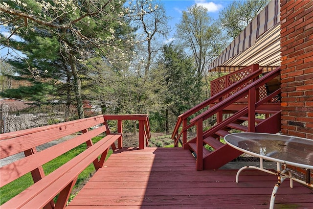 227 Gass Rd, Ross Twp, PA 15229 - wooden deck with stairway