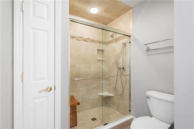 205 Prestonwood Ln, Peters Twp, PA 15317 - bathroom featuring toilet and a shower stall