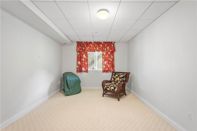 205 Prestonwood Ln, Peters Twp, PA 15317 - living area with carpet flooring, baseboards, and a drop ceiling