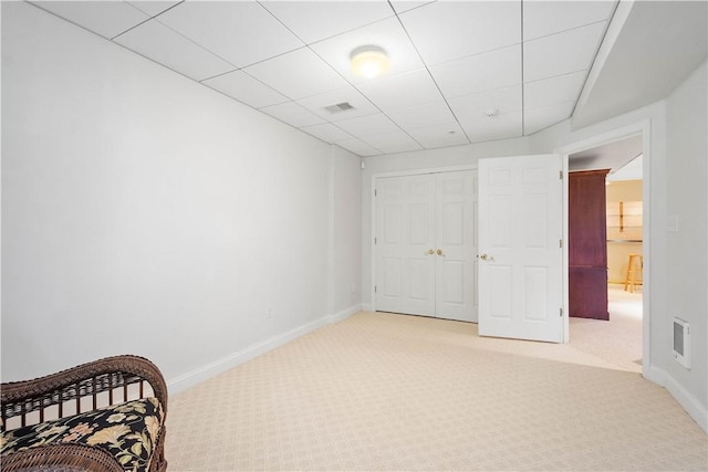 205 Prestonwood Ln, Peters Twp, PA 15317 - unfurnished bedroom featuring light colored carpet, baseboards, and visible vents