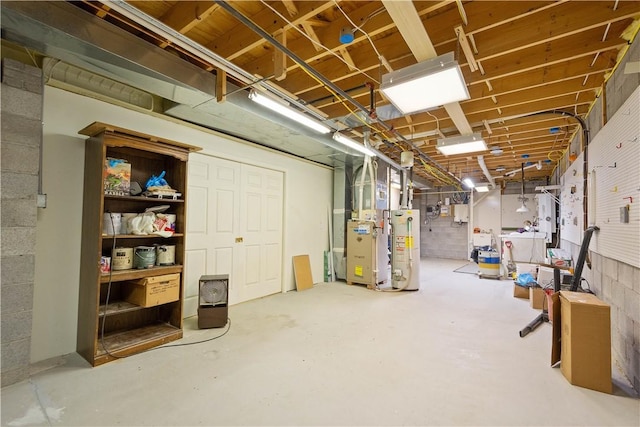 205 Prestonwood Ln, Peters Twp, PA 15317 - unfinished basement featuring water heater