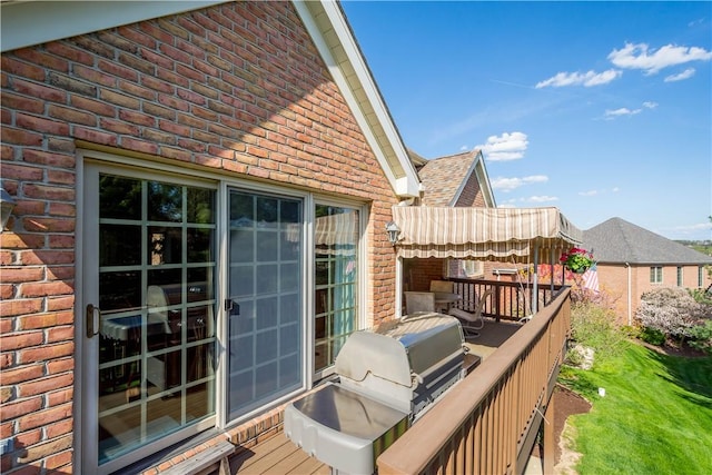 205 Prestonwood Ln, Peters Twp, PA 15317 - view of wooden balcony featuring a wooden deck and grilling area