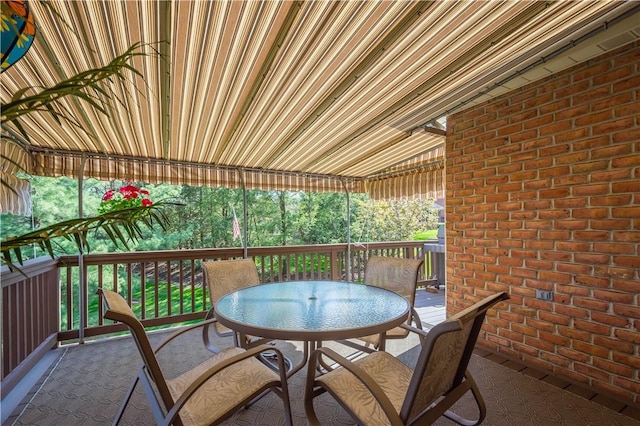 205 Prestonwood Ln, Peters Twp, PA 15317 - view of wooden balcony with outdoor dining space and a deck
