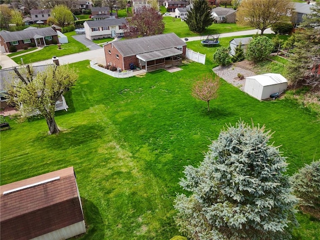 bird's eye view featuring a residential view