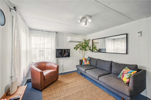 875 Hillside Rd, Jamestown Cra, PA 16134 - carpeted living room featuring a wall mounted AC