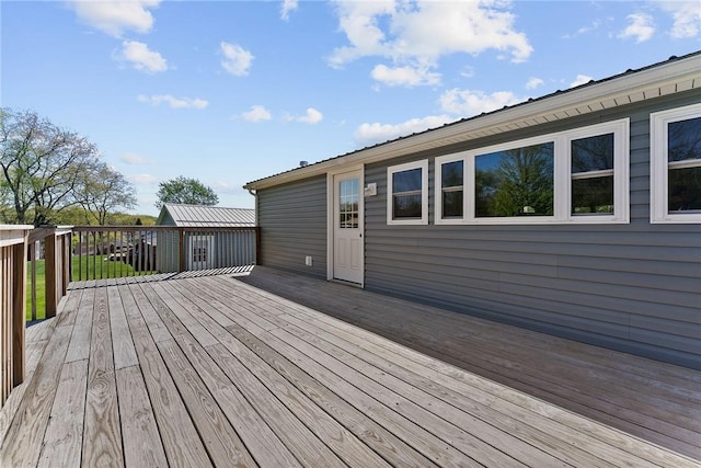 view of wooden deck