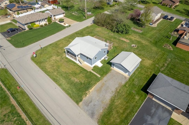 drone / aerial view with a residential view
