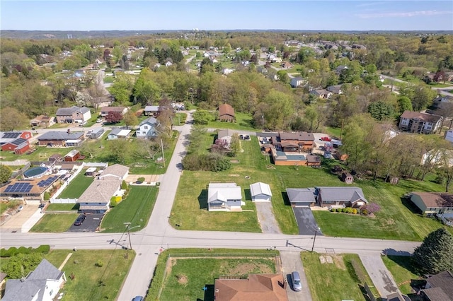 aerial view featuring a residential view
