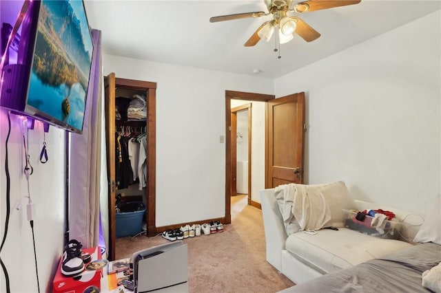 715-717 Hiland Ave, Coraopolis, PA 15108 - interior space with a ceiling fan, baseboards, and light colored carpet