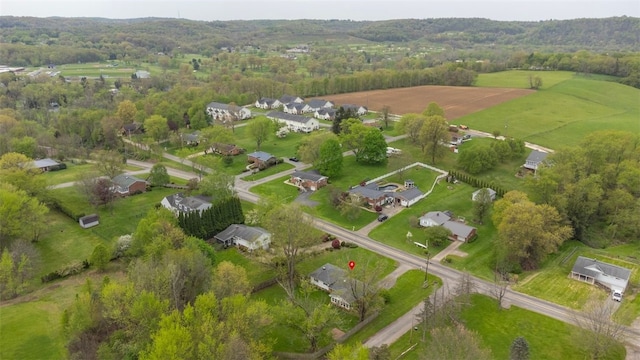 aerial view with a residential view