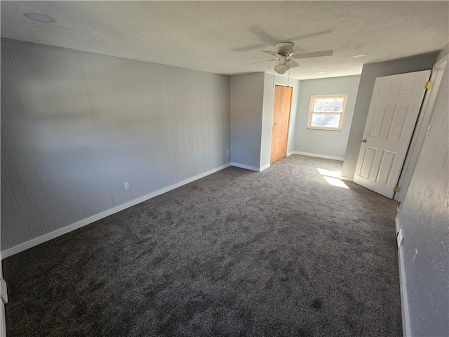611 W Sutter Rd, Shaler, PA 15116 - unfurnished bedroom featuring baseboards, carpet flooring, and a ceiling fan