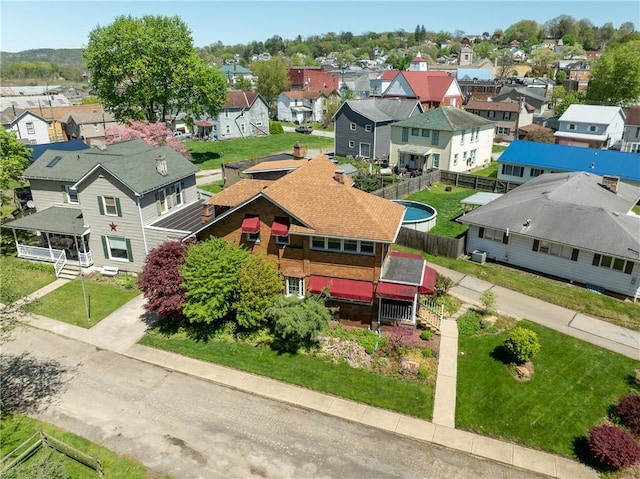 drone / aerial view featuring a residential view
