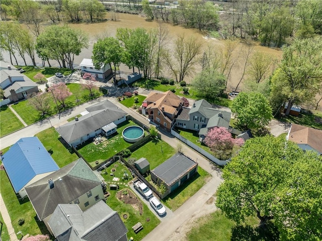 aerial view featuring a residential view