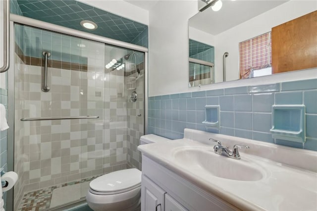 116 Thornberry Dr, Churchill Boro, PA 15235 - full bath featuring vanity, tile walls, and a shower stall