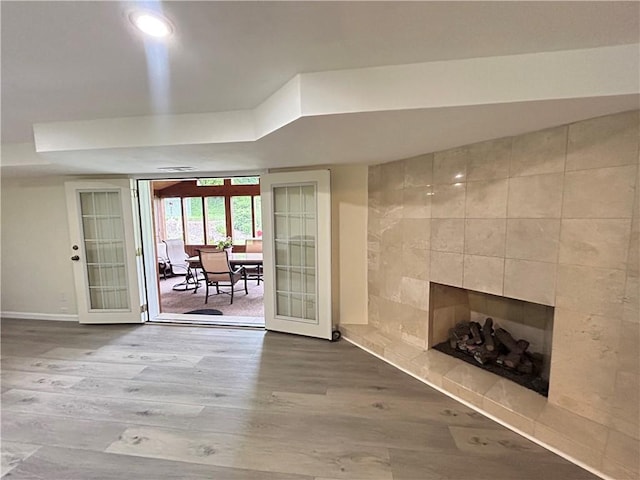 116 Thornberry Dr, Churchill Boro, PA 15235 - living area featuring wood finished floors and a tile fireplace