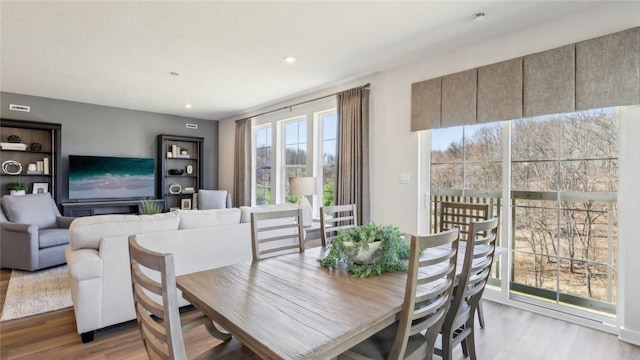 410 Barons Ct, Peters Twp, PA 15367 - dining space featuring wood finished floors and recessed lighting