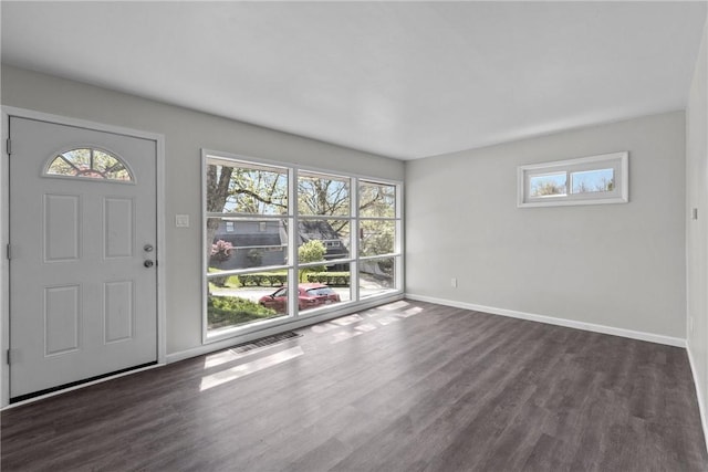 113 Bryant Dr, Penn Hills, PA 15235 - foyer featuring baseboards, visible vents, and wood finished floors