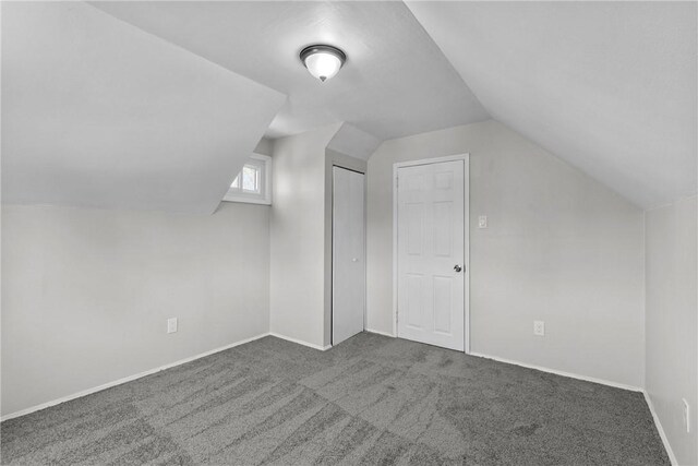 113 Bryant Dr, Penn Hills, PA 15235 - additional living space featuring baseboards, carpet flooring, and vaulted ceiling