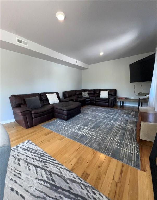 190 Orchard Ln, Economy, PA 15042 - living room featuring wood finished floors and recessed lighting